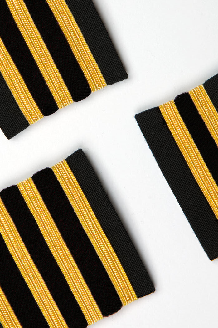  1 Pair 1/4" Gold Epaulettes For The Pilots Uniform