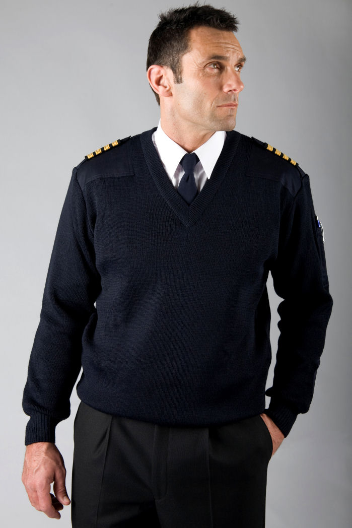  Navy Pilot Uniform Nato style Sweater 100% Pure Wool With Should