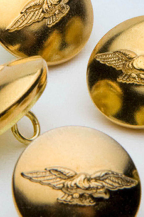  6 Pilot Uniform Buttons Gold Coloured Aviation Button With Eagle